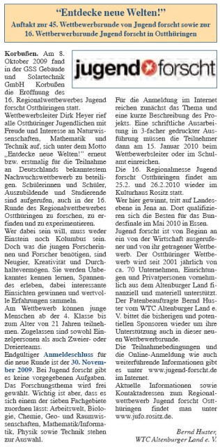 Amtsblatt Altenburger Land 24.10.2009